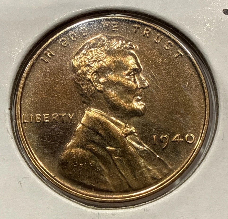 1940 Proof wheat penny close-up showing mirror fields and frosted Lincoln portrait cameo contrast